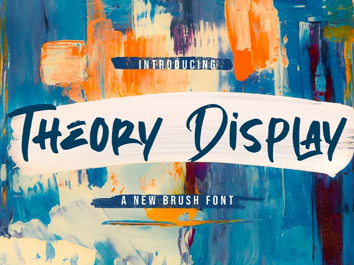 Theory Display - Textured Brush Font