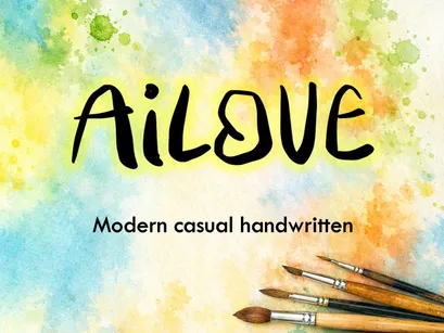 AiLOVE – Modern Casual Handwritten Font (OTF)