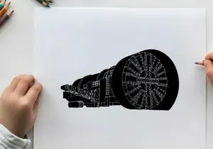 Silhouette of a vintage steam locomotive engine with large wheel