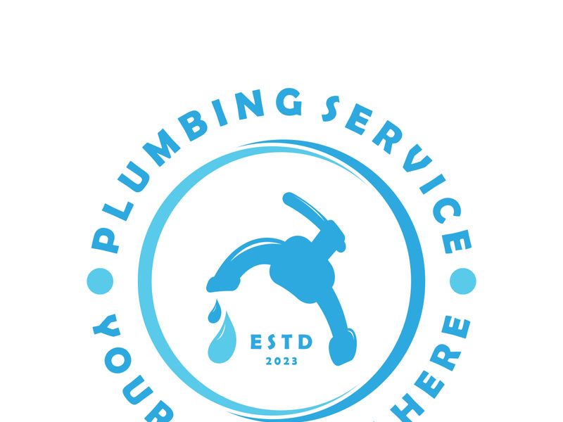 Plumbing logo vector design template. water pipe logo design.Leaking water logotype,Design Concept, Creative Symbol, Icon