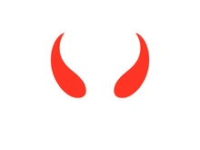 Devil horn red logo icon