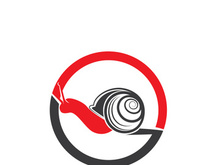 snail animal logo and symbol template