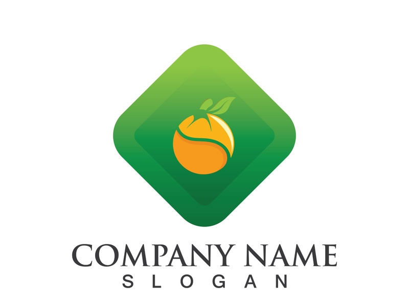 Orange logo design Vector icon illustration design