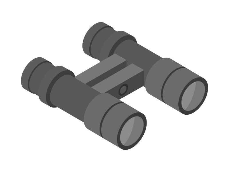 Isometric binoculars