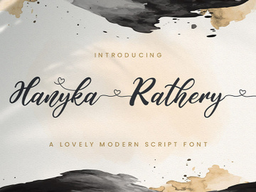 Hanyka Rathery - Lovely Script Font preview picture