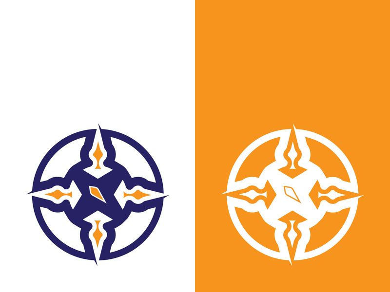 Compass logo template vector icon illustration design
