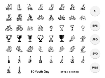 Youth Day Element Draw Black preview picture