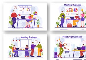 12 Business Meeting Illustration