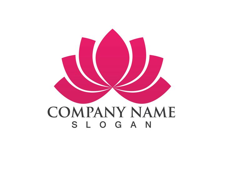 People yoga health in lotus flower logo