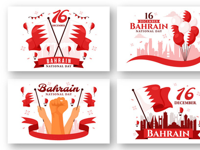 13 Bahrain National Day Illustration