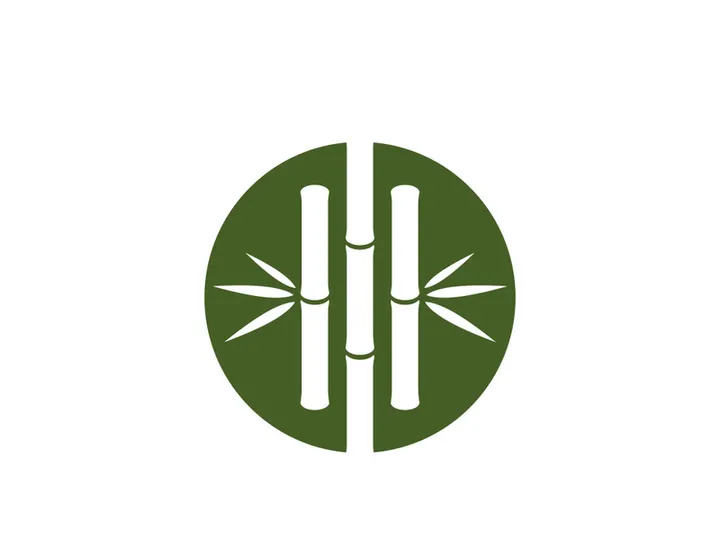 Green Bamboo Logo, vector illustration Design
