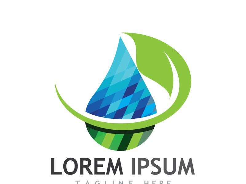 Natural green leaf logo.