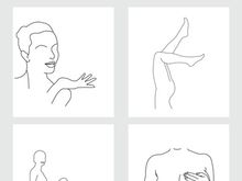 Beauty Woman Line Art, Wall Decoration