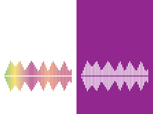 Sound waves vector illustration design template