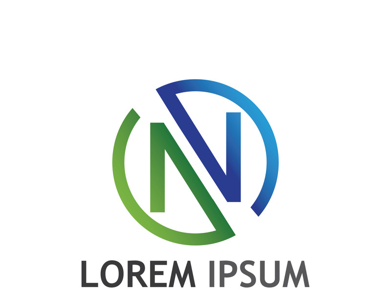 initial letter N logo with modern concept.