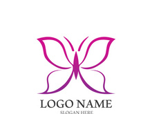 Butterfly logo icon vector design illustration
