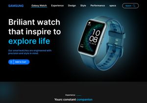 Smart Watch Website Landing Page design