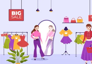 10 Fashion Clothing Store Illustration