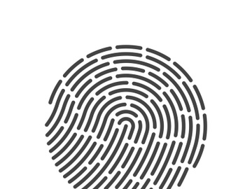 Digital fingerprint vector illustration logo icon preview picture