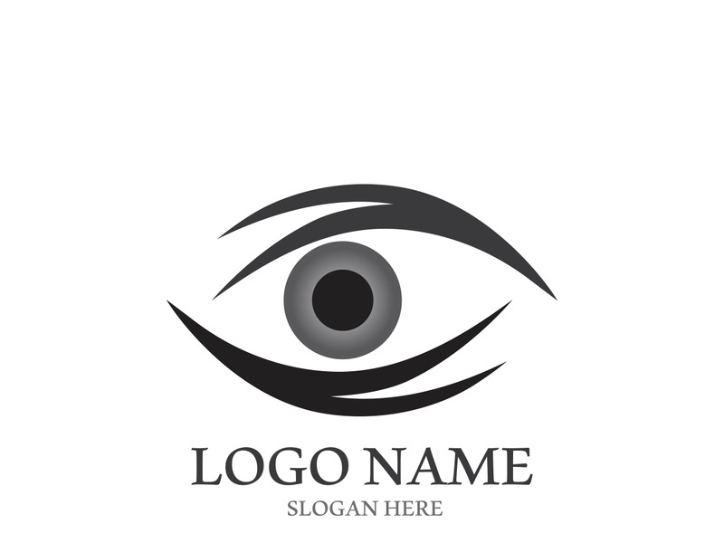 Branding identity corporate eye care vector logo design