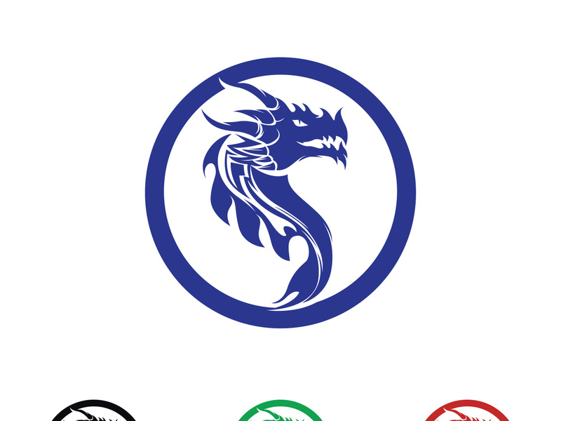 Dragon head vector image logo