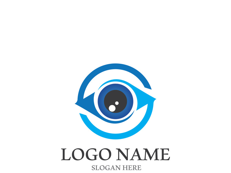 Branding identity corporate eye care vector logo design