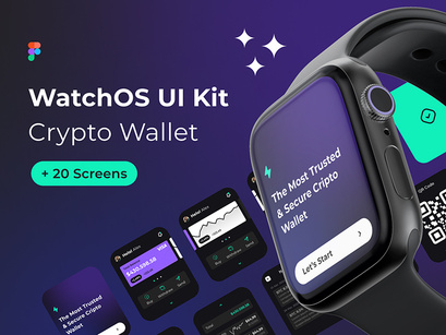 WatchOS Crypto Wallet UI Kit