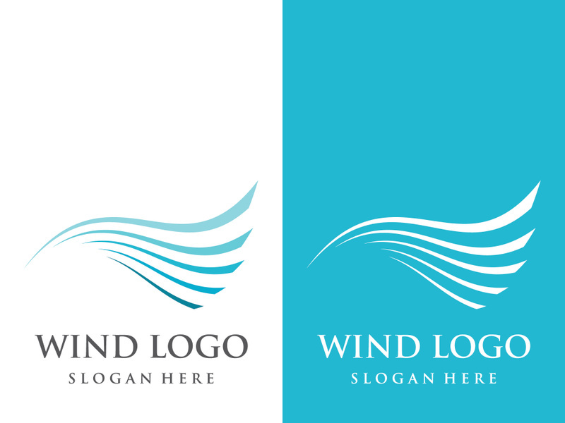 Unique wind abstract logo.