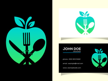 Apple fresh food logo sign symbol in flat style on white background preview picture