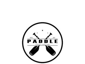 simple paddle logo,design for surfing,rafting,canoe,boat,surfing and rowing equipment business,vector preview picture