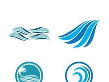 Wave beach vector illustration design logo