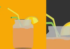 Juice In Glass Vector Bundle