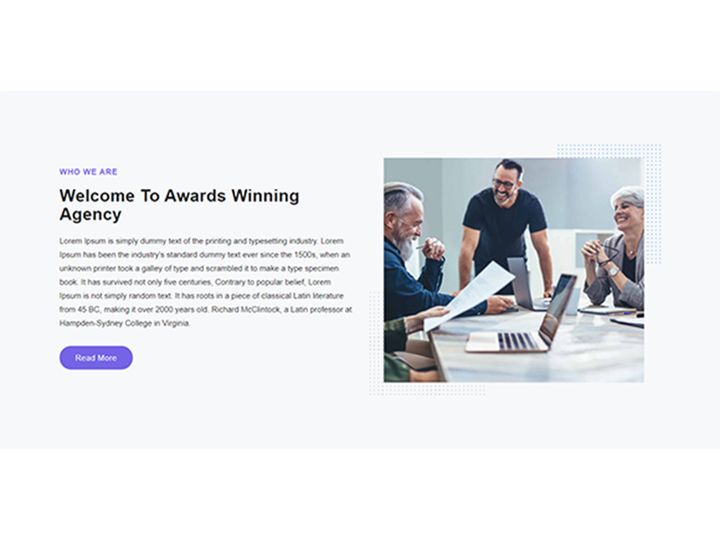About Us Page HTML5 Template Design