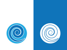 Wave beach vector illustration design logo