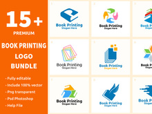 15+ Book Printing Logo Bundle