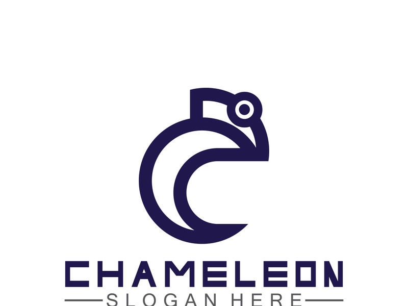 Chameleon logo design template. Vector illustration