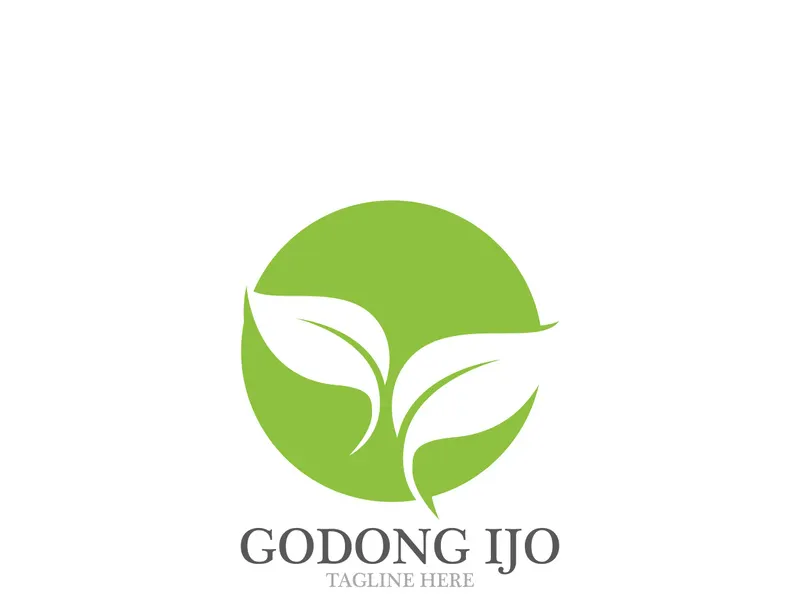 Logos of green leaf ecology