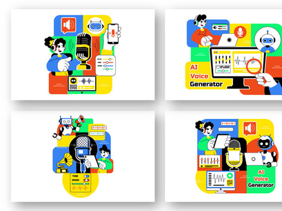 10 AI Voice Generator Tools Illustration