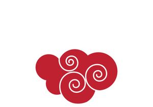 Chinese Cloud template vector icon illustration