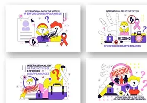 10 Victims of Enforced Disappearances Day Illustration