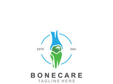 Bone care logo, Minimalist joint bone design Illustration orthopedic template