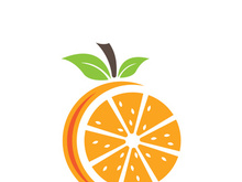 Orange logo design vector icon illustration