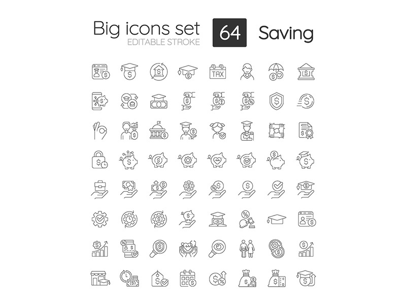 Saving linear icons set