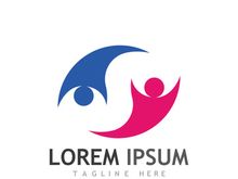 Community of people logo design with creative idea.