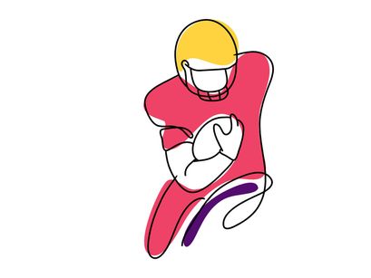 Line art flat illustration Super Bowl