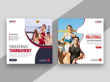 Volleyball Tournament Social Media Post