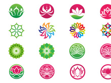 Lotus flower Nature health logo