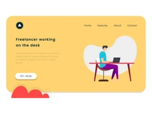 Freelancer working on the desk