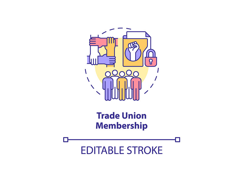 Trade union membership concept icon
