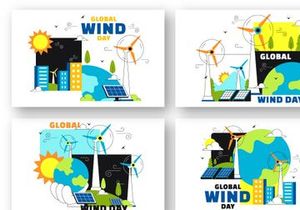 10 Global Wind Day Illustration